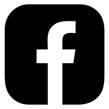 white minimalist Facebook icon, flat, modern, no text, suitable for dark backgrounds sticker