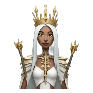 wrath queen with skeletons sticker
