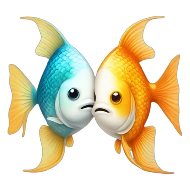 Pisces ying and yang koi fish sticker