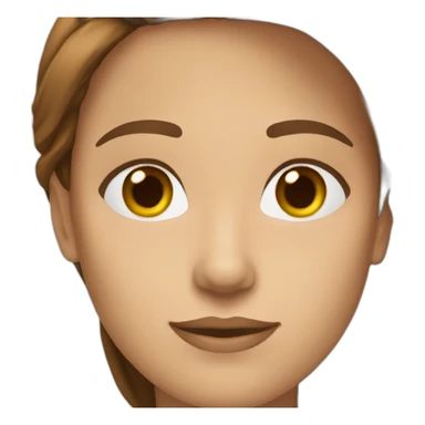 woman long brown hair brown eyes takes a break sticker