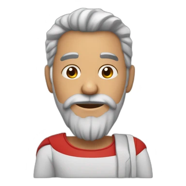 Hombre de cabello rojo con pecas y vestido casualmente y con barba roja  sticker