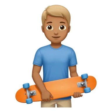 Man showing skateboard sticker