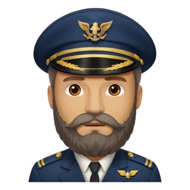 captain bearded sticker
