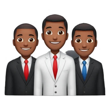 3 black guys in a red elevator  sticker