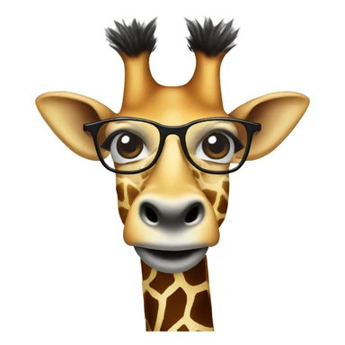 Giraffe with glasses and dreadlocks sticker