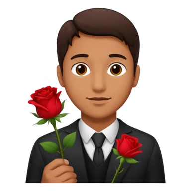 Hombre con una rosa 🌹 sticker
