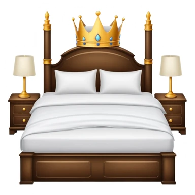 King size bed with comfortable pillows sticker