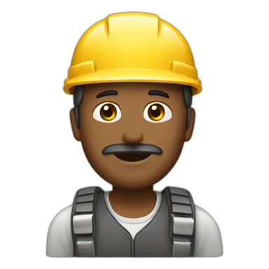 trabajador con casco sticker