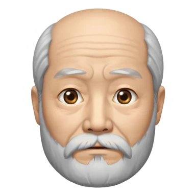 Grumpy old Japanese  man with beard  sticker