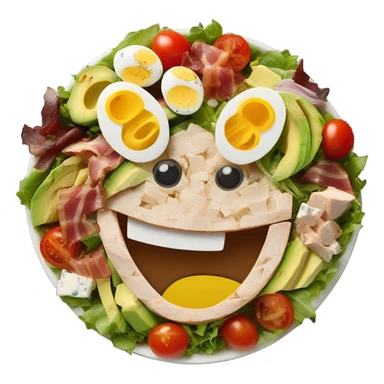 Cobb salad yummy face sticker