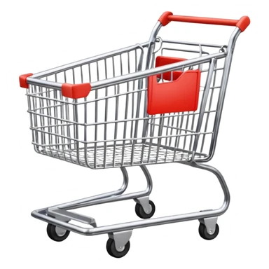 a modern shopping cart in a hardware store sticker