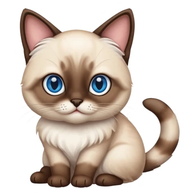 cute siamese cat blue eyes sticker