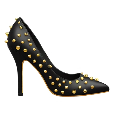 Black sting rivet court heels sticker