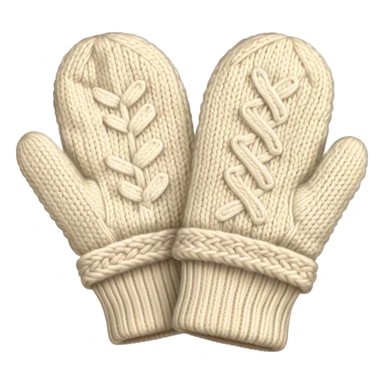 Cream colored mittens sticker