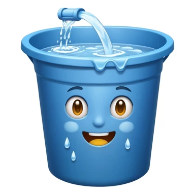 Spilling bucket sticker