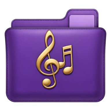 purple music folder sticker