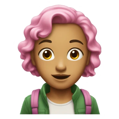 Uma carinha rosa sticker