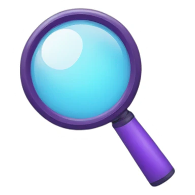 purple magnifying glass sticker