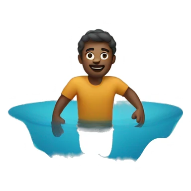 Man floating on water sticker