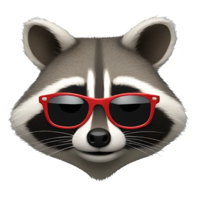 Raccoon in sunglasses sticker