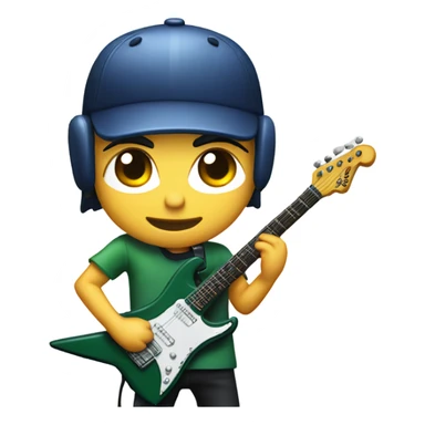 Ichiro playing electric guitar  sticker