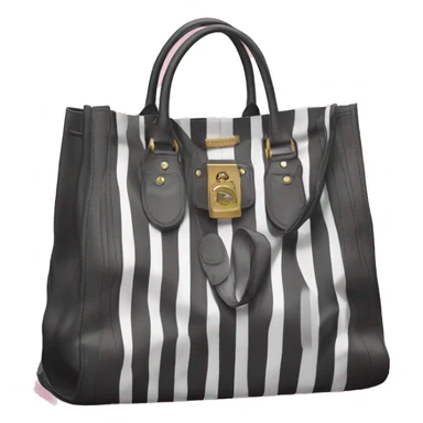 Striped Victoria secret bag  sticker