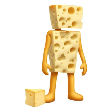 Man made of cheese sticker
