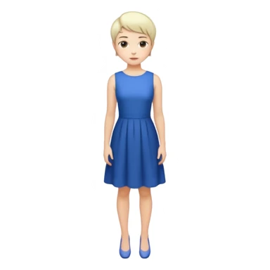 woman full body standing short pixie hair sticker