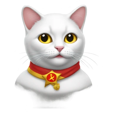 Cat communist sticker