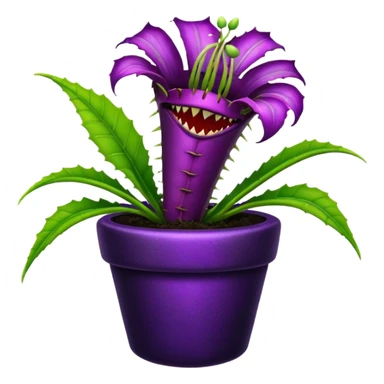 Black and purple Venus flytrap sticker