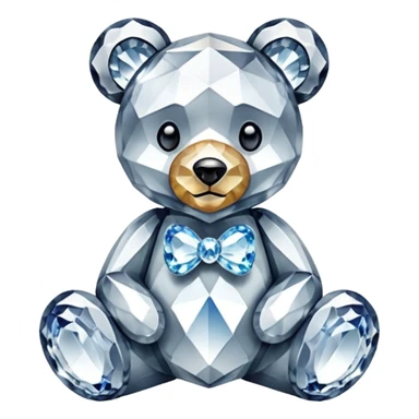 Swarovski Crystal Teddy Bear sticker