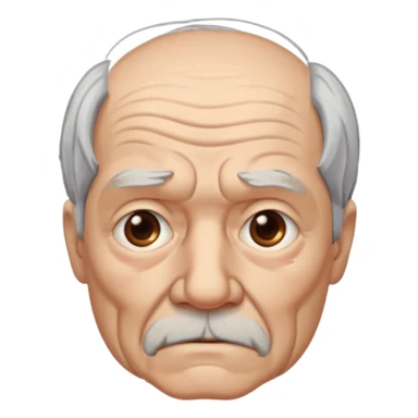 angry old man portrait sticker