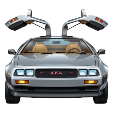 Delorean time machine sticker