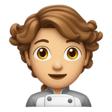 Une personne avec des cheveux bruns en train de cuisiner sticker