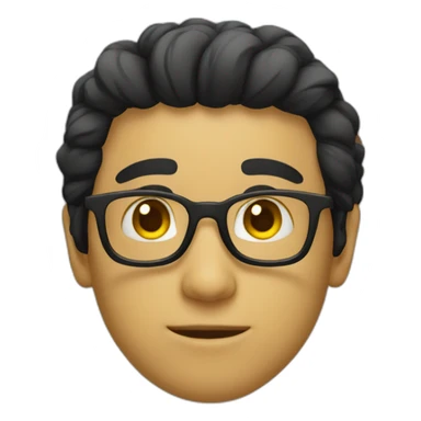 Guy with yellow tinted glasses and combed black hair  sticker
