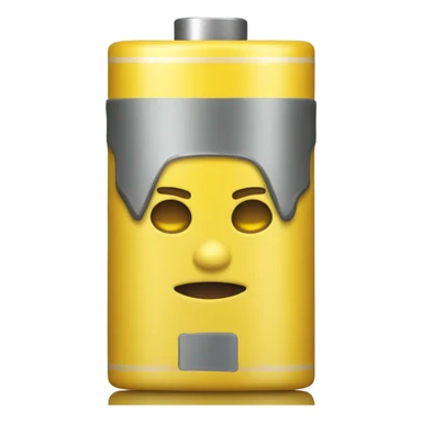 Serious yellow battery sticker