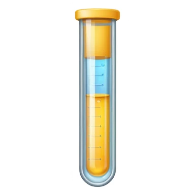 a test tube with a zipper sticker