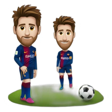 leo messi con duki sticker