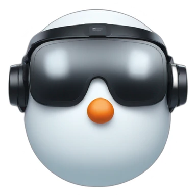 snowman in vr headset sticker