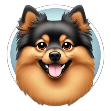 Red German Spitz sticker