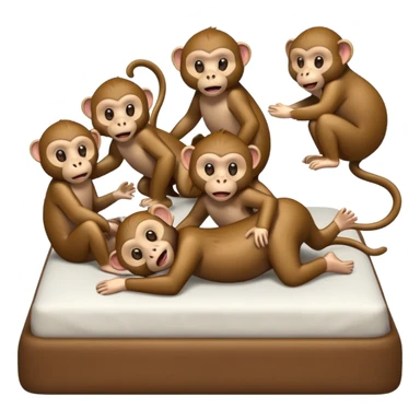 Cinco monitos salta en la cama uno se cayó se golpeó la cabeza mamá llamo al doctor ye le doctor dijo no más monos saita em la cama sticker