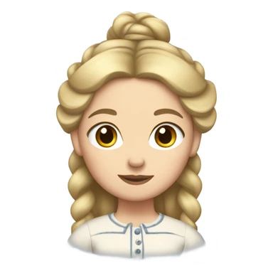Caroline ingalls blonde hair in bun sticker