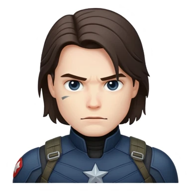 Winter soldier in action pose sticker