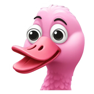 Pink silly goose sticker