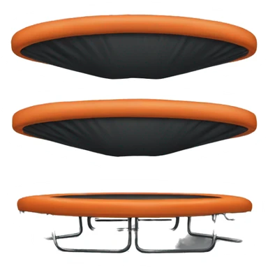 trampoline, black, gray and burnt orange
 sticker