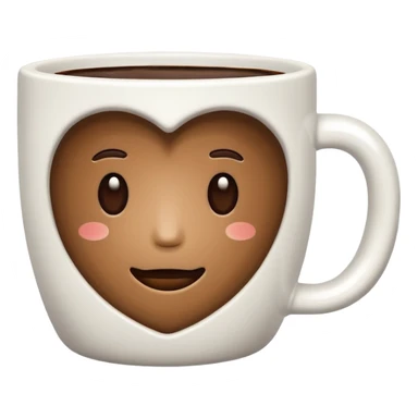 A coffee cup without a face sticker