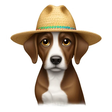 Un perro con un sombrero sticker
