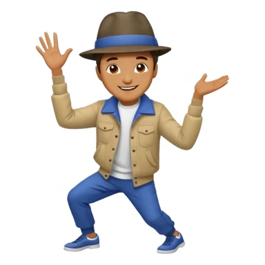 Man doing the metro an dance sticker