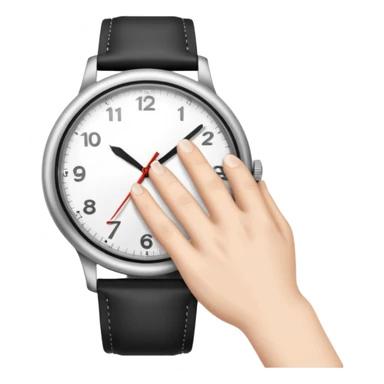 A hand with a watch sticker