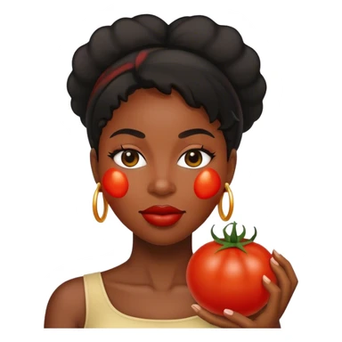 Black lady tomato sticker